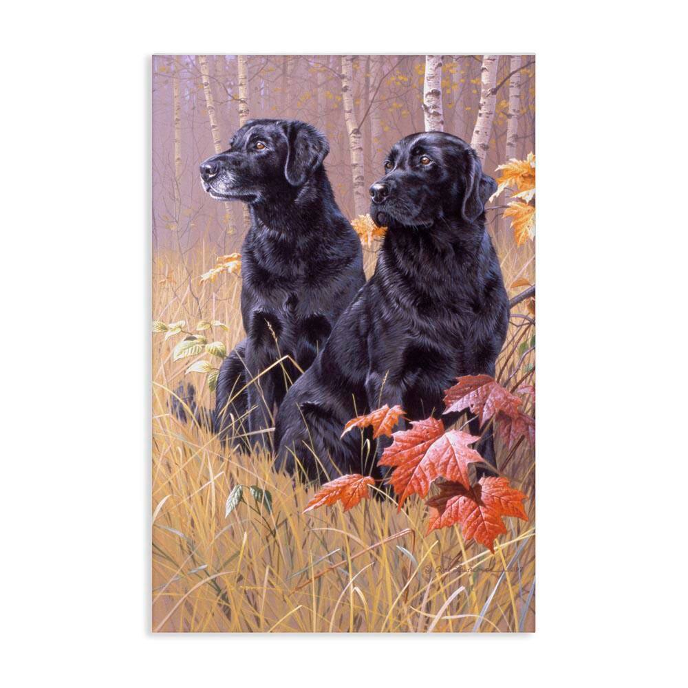 Autumnal Black Dogs by Rod Lawrence Unframed Graphic Animal Art Print 24 in. x 36 in. price history on PriceWatchPro