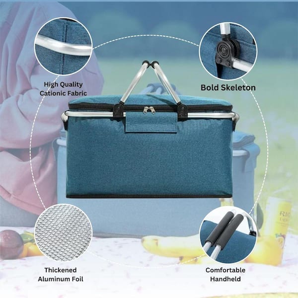 Justincity 20 qt. Large Insulated Foldable Soft-Side Cooler Bag