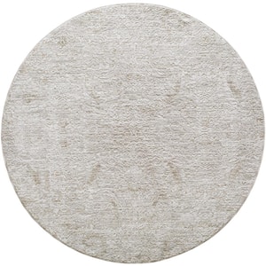 Masterpiece Gray Traditional 7 ft. Round ft. Indoor Area Rug