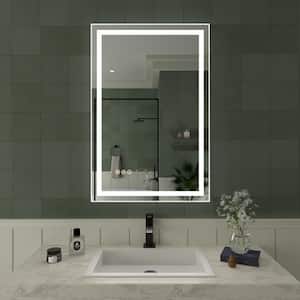 24 in. W x 36 in. H Rectangular Frameless LED Light Anti-Fog Wall Bathroom Vanity Mirror in Polished Crystal