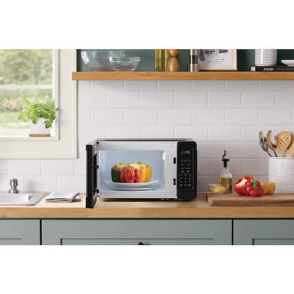 0.7 cu. ft. 700-Watt Countertop Microwave Oven in Black