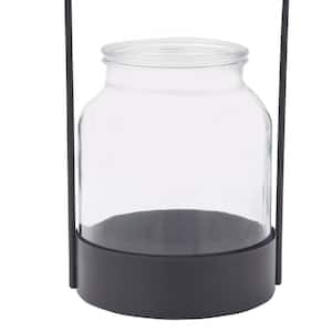 17-in Black Wire and Clear Glass Vase
