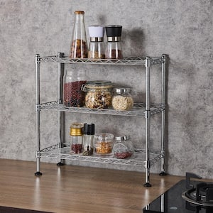 Modern Silver Wire Shelf (17.72 in. D x 7.87 in. W)