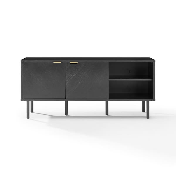 CROSLEY FURNITURE Brody Black Record Storage Sideboard