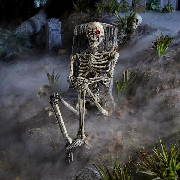 5 ft. LED Pose-N-Stay Pitted Skeleton