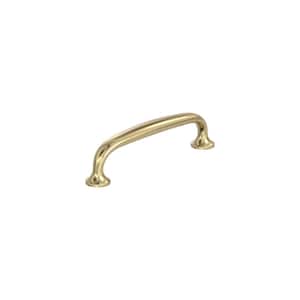Renown 3-3/4 in. (96mm) Traditional Golden Champagne Arch Cabinet Pull