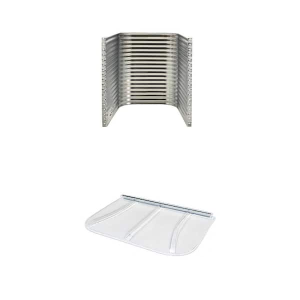 42 in. x 36 in. x 48 in. Galvanized Steel Egress Window Well and 44 in. x 38 in. Cover