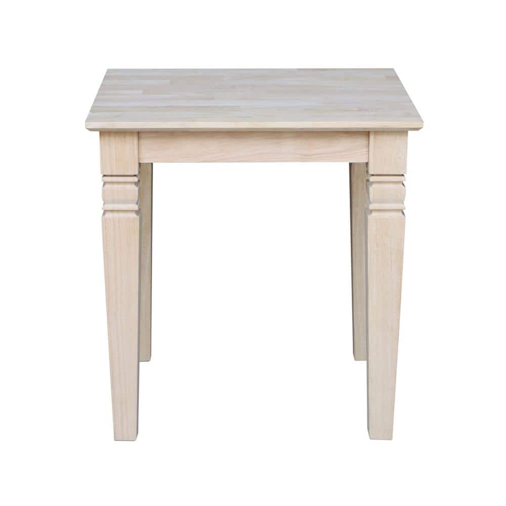 Classic Unfinished Parawood Java Square End Table