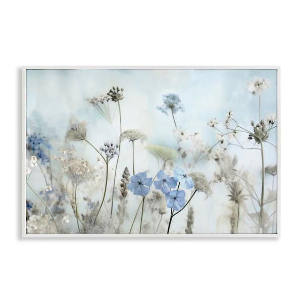 Blooming Subtle Wildflowers by Irene Weisz White Framed Nature Giclee Art Print 16 in. x 24 in.