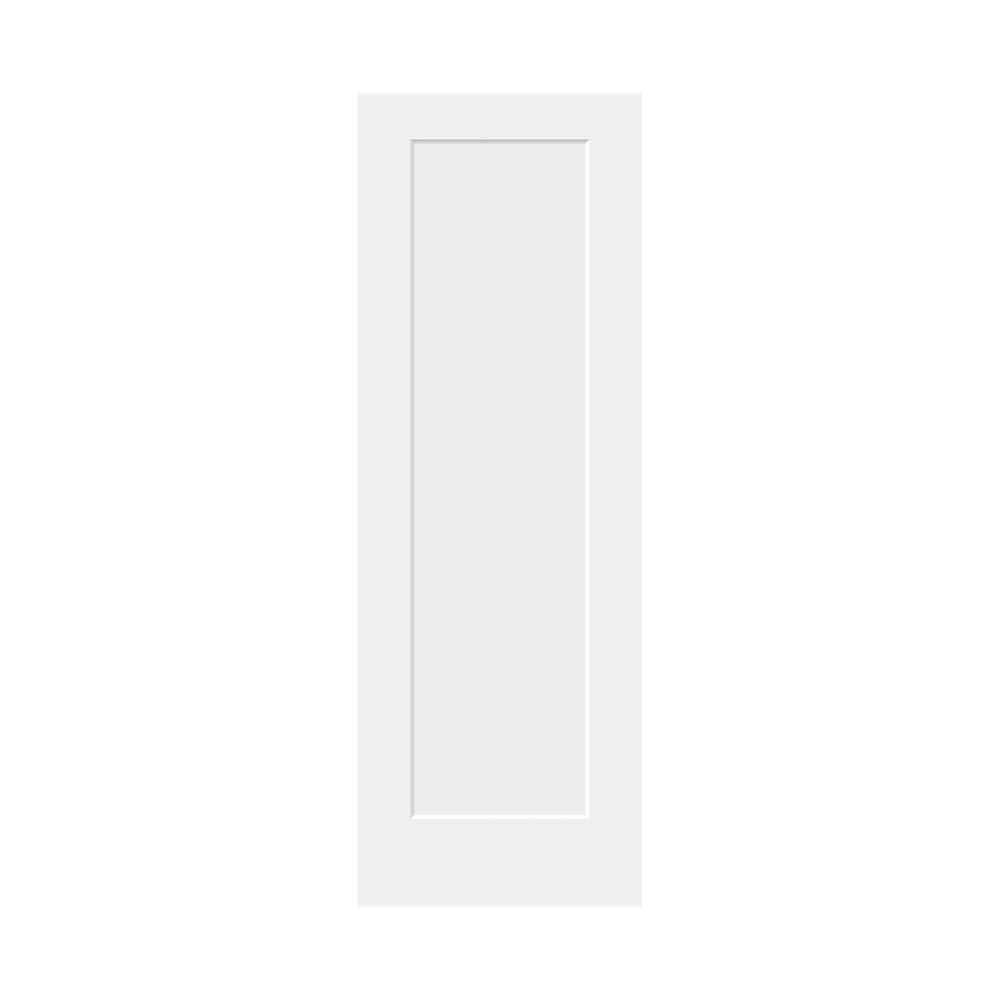 80 in. x 28 in. Pre-Drilled White Primed Hollow Core Wood 1-Panel Interior Molded Shaker Door Slab,Composite, LH Inswing price history on PriceWatchPro