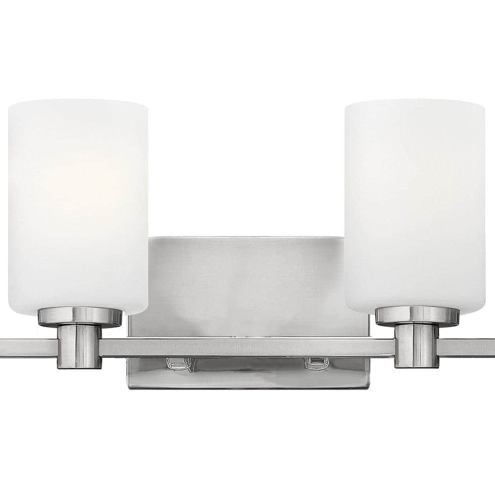 Brushed Nickel 4-Light Outdoor Dimmable Bath Vanity