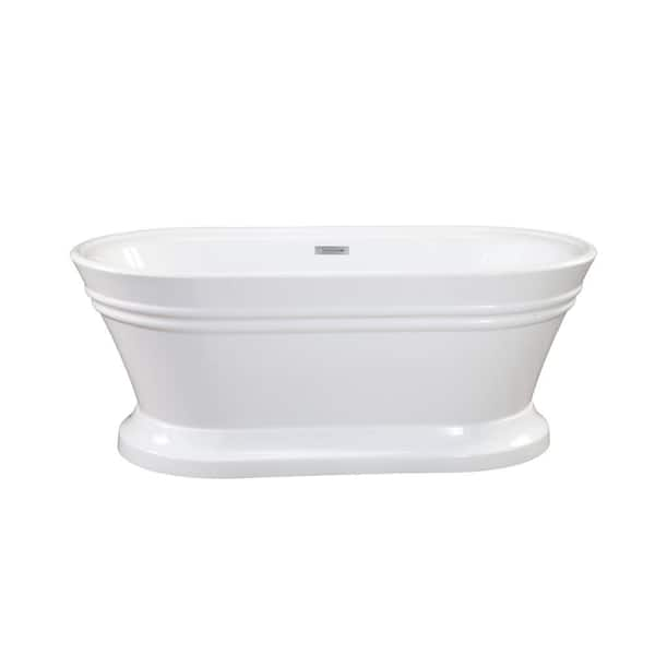 Altair Solace 59 in. Acrylic Flatbottom Non-Whirlpool Soaking Bathtub ...