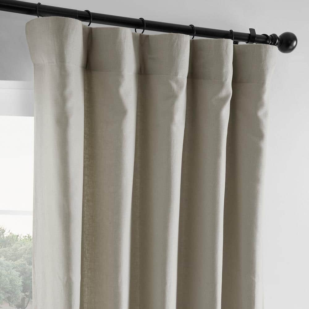 Fresh Khaki 96" Linen Room Darkening Curtain Panel