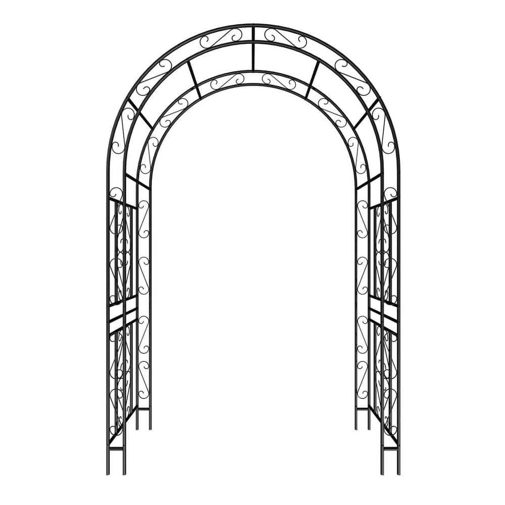 59 in. x 90.55 in. Garden Arbor, Outdoor Metal Garden Arbors for Climbing P