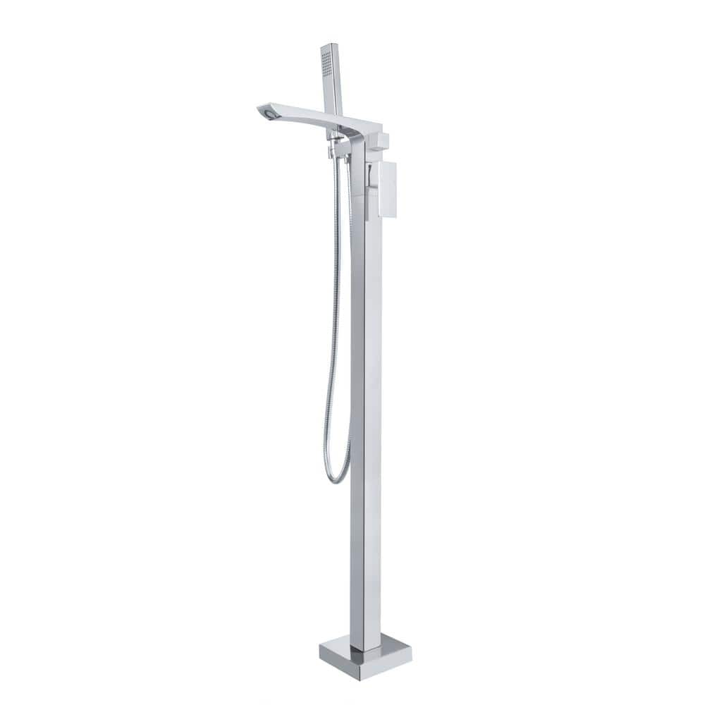 Single-Handle Claw Foot Tub Faucet Freestanding Floor Mount Roman Tub Fauce
