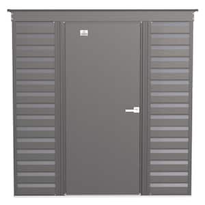 6 ft. x 4 ft. Grey Metal Storage Shed With Pent Style Roof 21 Sq. Ft.