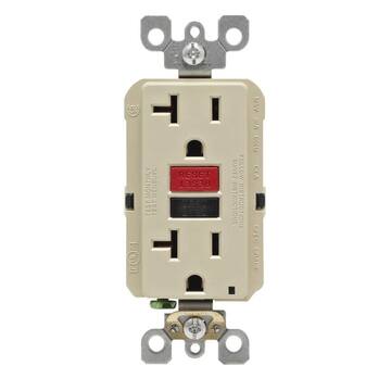 Leviton 15 Amp Self-Test SmartlockPro Slim Duplex GFCI Outlet, Light Almond GFNT1-T 006-GFNT1-00T