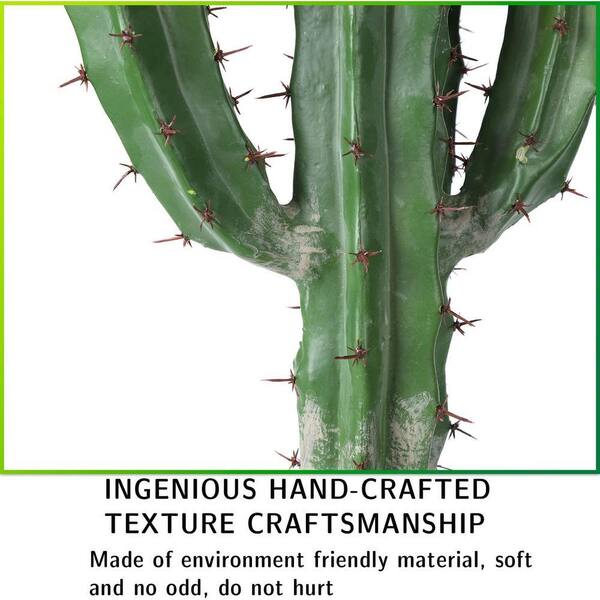 Cubilan 25 in. Green Artificial Cactus Fake Big Cactus for Home