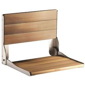 MOEN FOLD DOWN SHOWER SEAT, WALL MOUNT, TEAK