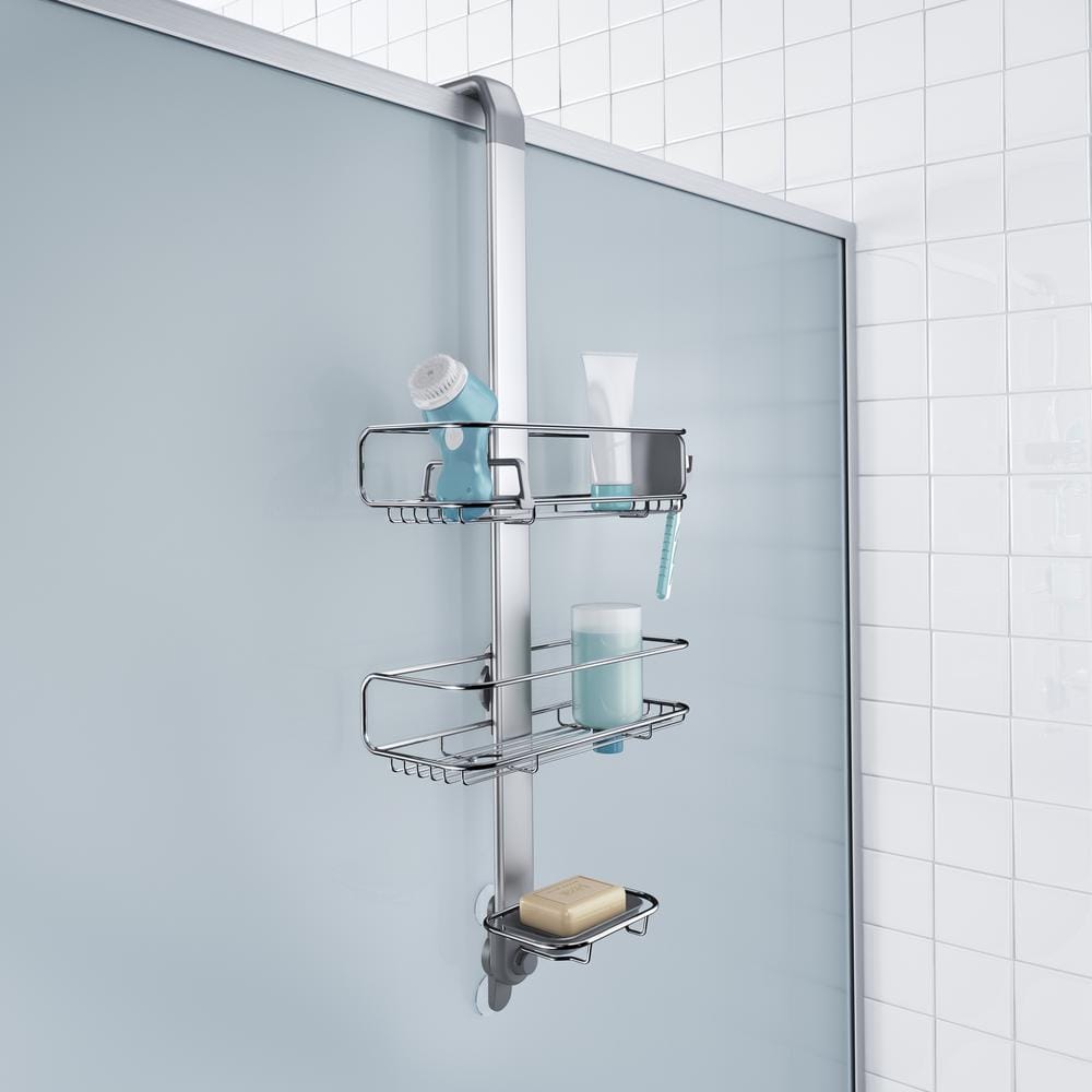 Adjustable Stainless Steel Over-Door Shower Caddy