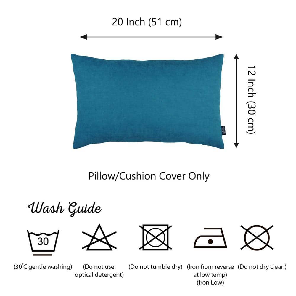 Tahitian Tide Blue Polyester Lumbar Pillow Covers Set
