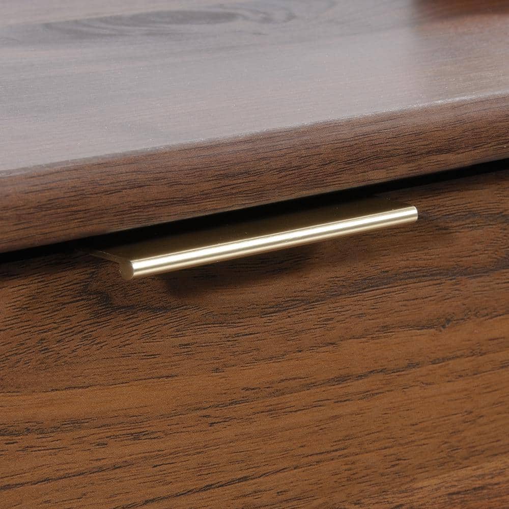 Grand Walnut Mid-Century Desk Hutch with Adjustable Shelf