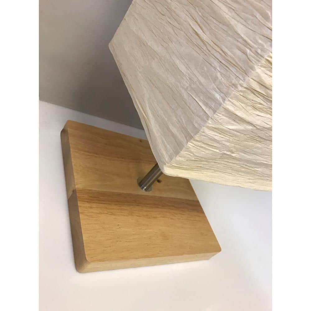 Lumina White 24" Energy Star Modern Floorchiere with Natural Paper Shade