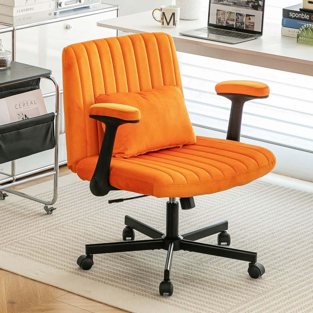 Altay Velvet Criss Cross Office Chair Rolling Chair with Wider