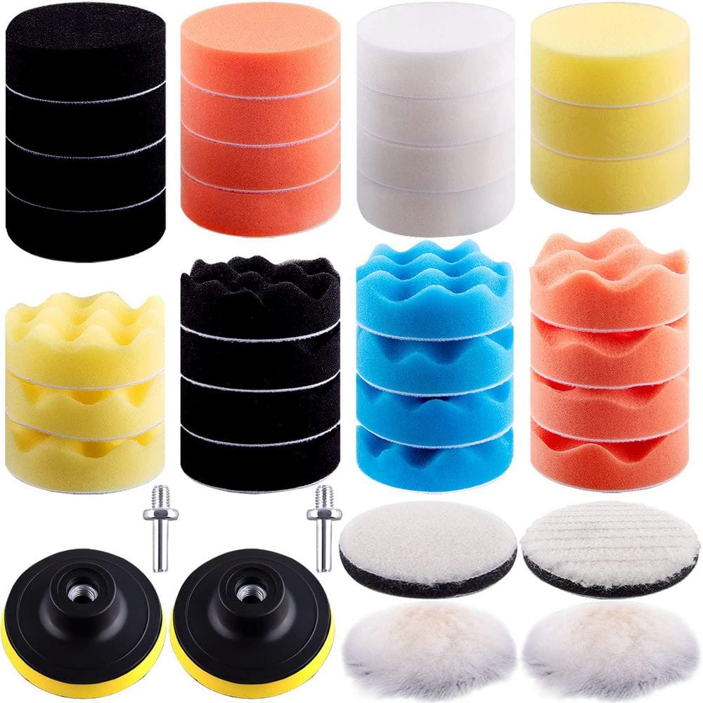 3 Inch Foam Wool Polishing Pad Kit with Hook and Loop Backing for Auto Car Detailing and Drill Attachment (38 Piece) price history on PriceWatchPro