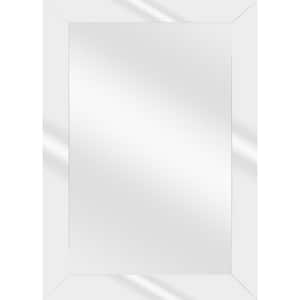 24 in. W x 36 in. H Rectangular Plastic Framed Wall Bathroom Vanity Mirror in silver