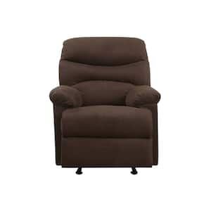 URTR Black Wood-Framed PU Leather Recliner Chair Adjustable Home Theater  Seating with Thick Seat Cushion and Backrest T-01280-B - The Home Depot