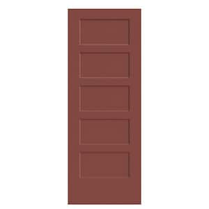 24 in. x 80 in. 5-Panel Bayshore Single Bore Hollow Core Red Bluff Molded Composite Interior Door Slab