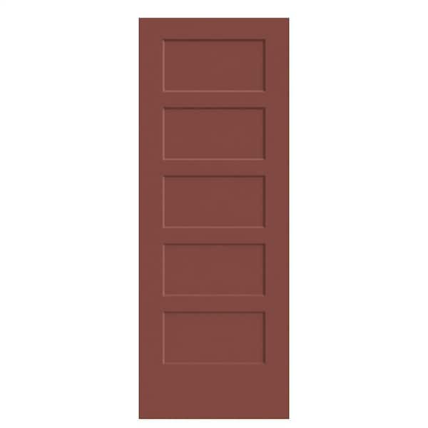32 in. x 80 in. 5-Panel Bayshore Single Bore Hollow Core Red Bluff Molded Composite Interior Door Slab