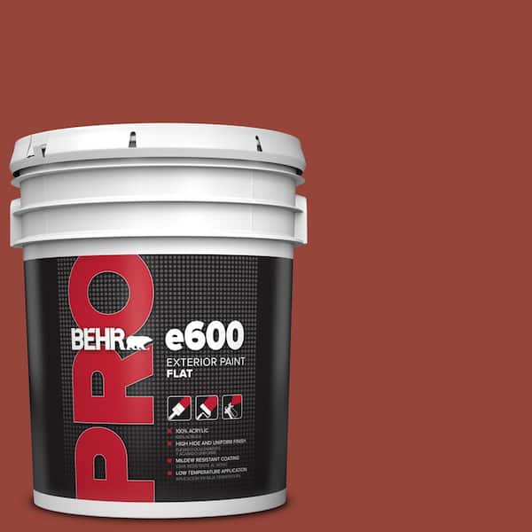 BEHR PRO 5 gal. #PPU2-17 Morocco Red Flat Exterior Paint