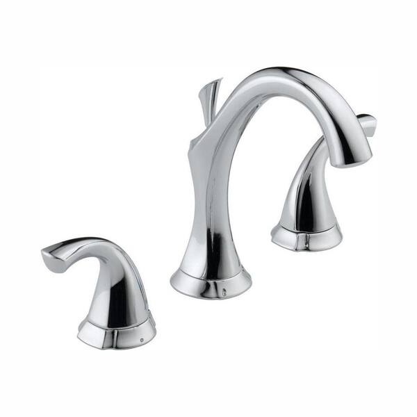 Delta Addison 8 in. Widespread 2-Handle Bathroom Faucet with Metal Drain Assembly in Chrome