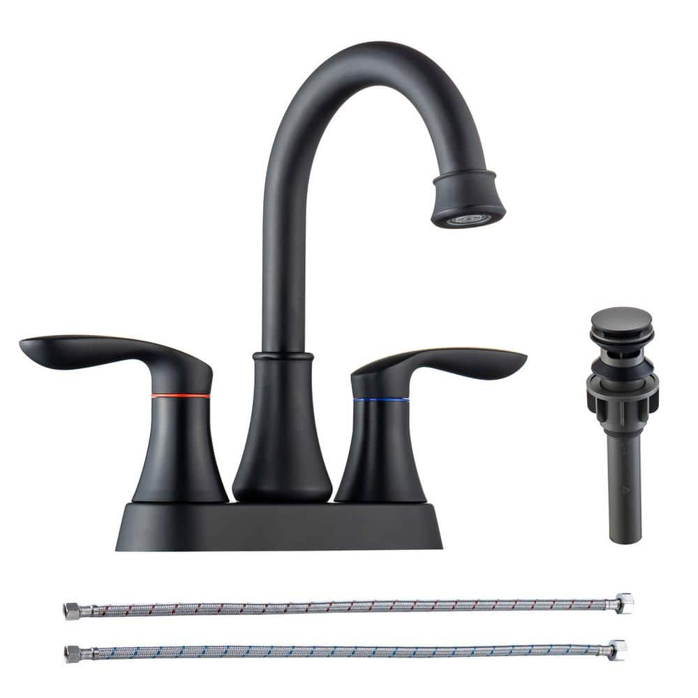 Rainlex 4 In. Centerset Double-handle High-arc Bathroom Faucet With 