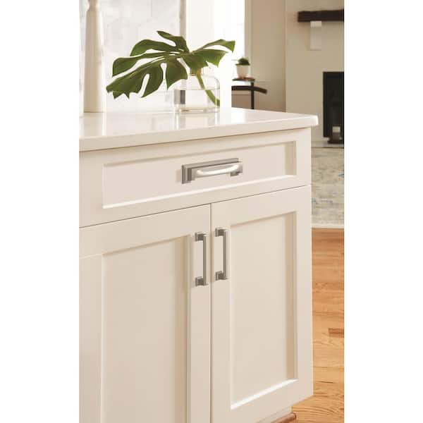 Appoint 3-3/4 in. (96mm) Traditional Satin Nickel Bar Cabinet Pull