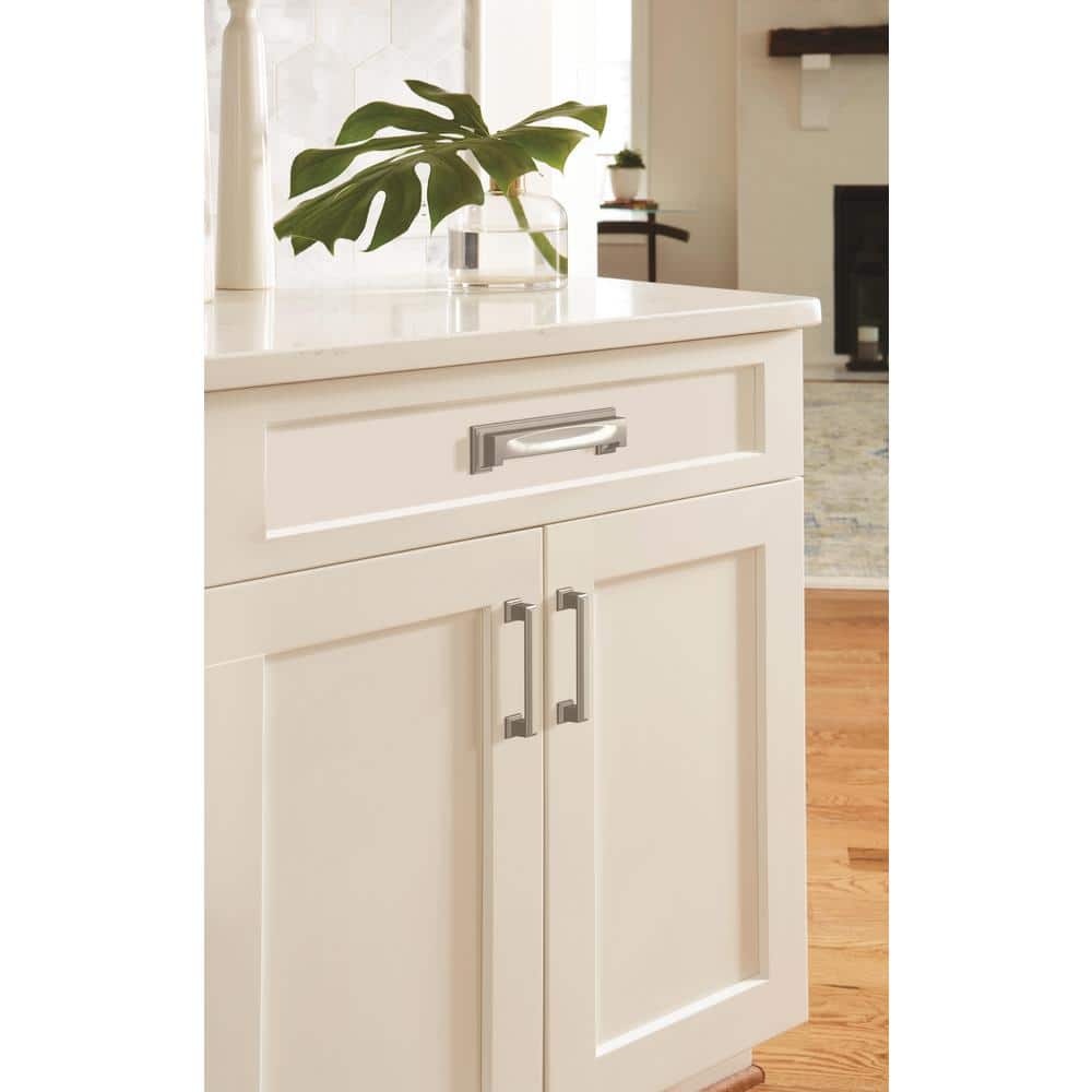 Satin Nickel Brushed Traditional Cabinet Cup Pull
