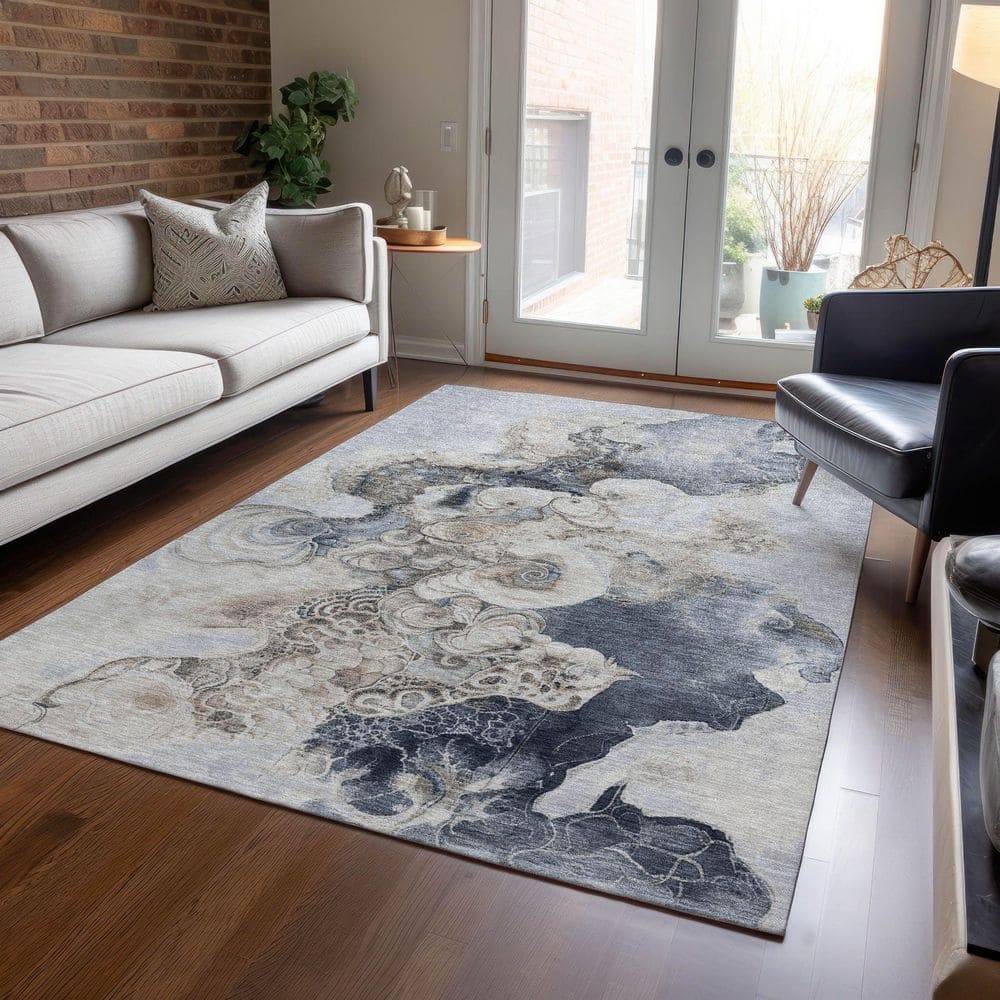 Chantille Machine Washable Indoor/Outdoor Abstract ACN1860 Gray 9 ft. x 12 ft. Accent Rug price history on PriceWatchPro