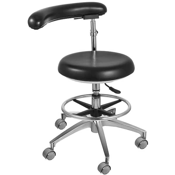 Medical Dental Stool Chair Chair Height Adjustable Doctor Chair Solid Black Cushion Composite Outdoor Dining Chair