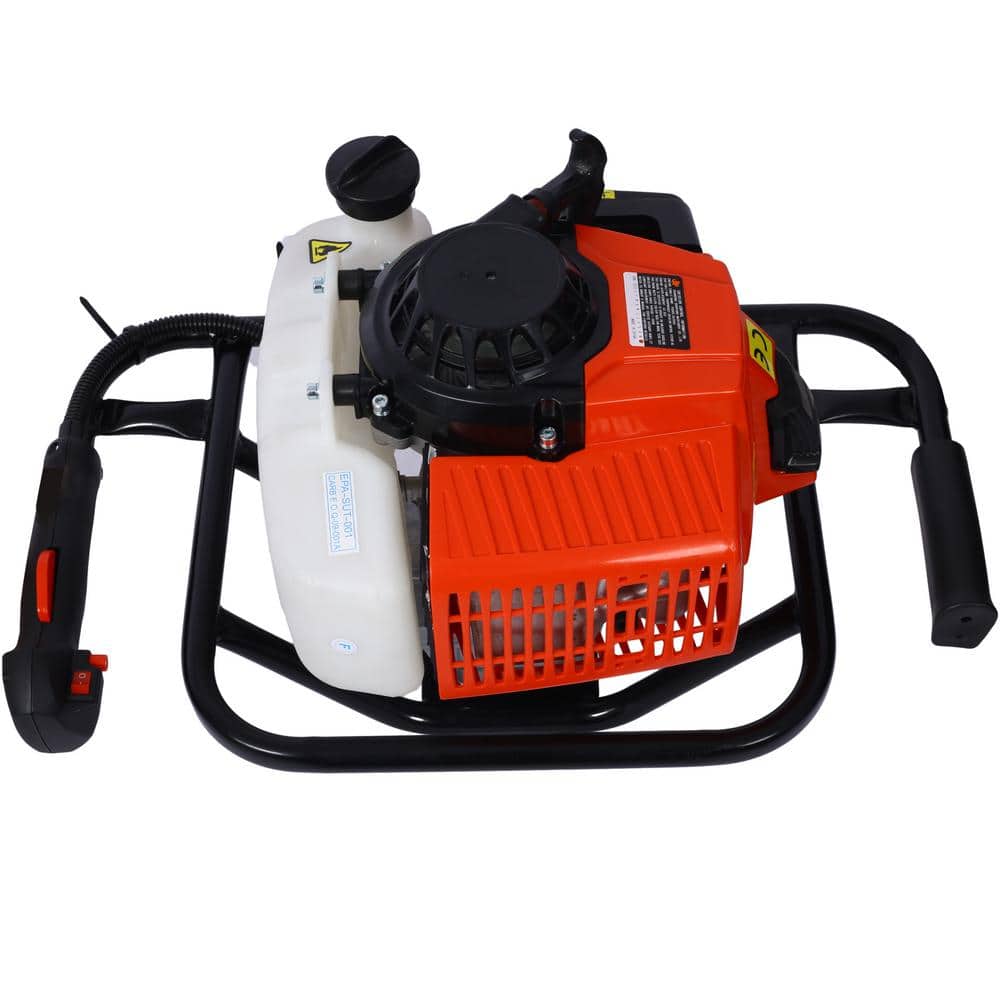 2.7HP Post Hole Digger 63CC Gas-Powered 2-Stroke Earth Auger Digging Drill Shaft Size 3/4 in., EPA Certificated -  Amucolo, GH-CYW4-9917