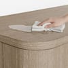 Homsee 86.6 in. Light Oak Wood Buffet with Rounded Corners, 4 Drawers, Push-Latch Doors and Anti-Tip Kit ZZ-HS020550-01