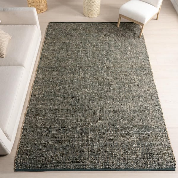 Perfect Handwoven Jute-Blend Green 5 ft. x 8 ft. Indoor Area Rug