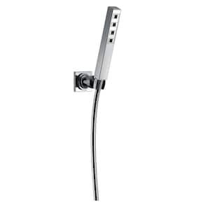 1-Spray Patterns 1.75 GPM 1.38 in. Wall Mount Handheld Shower Head with H2Okinetic in Lumicoat Chrome