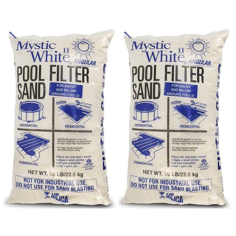 White 50 lbs. Swimming Pool Filter Sand, 2-Pack