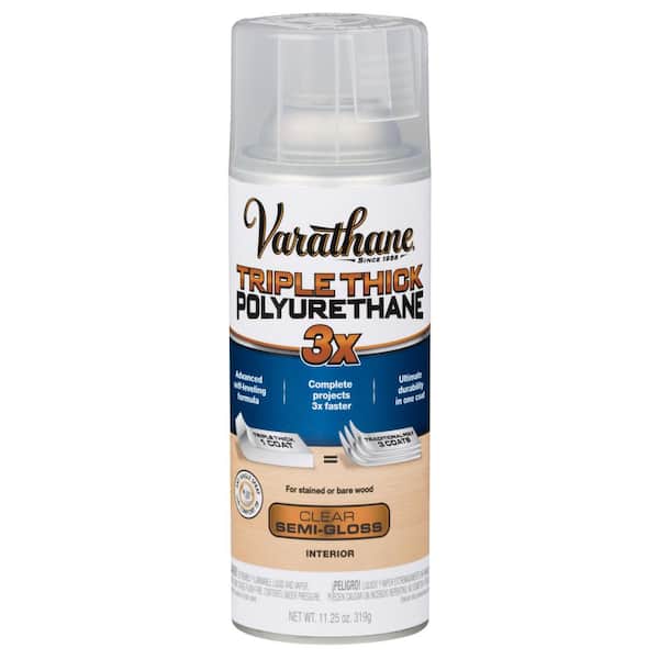 Varathane 11 oz. Clear Semi-Gloss Triple Thick Polyurethane Spray (6-Pack)