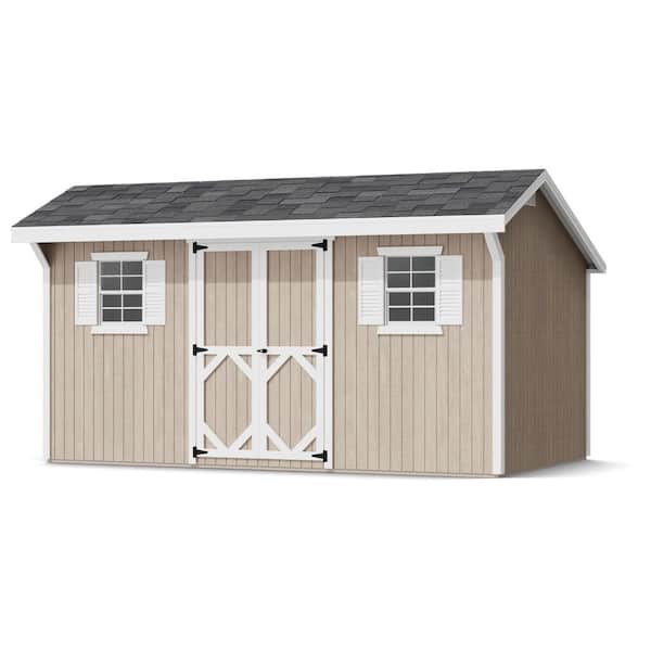 Classic Saltbox 8 ft. x 14 ft. Outdoor Wood Storage Shed Panelized Kit with Operable Windows and Floor (112 sq. ft)