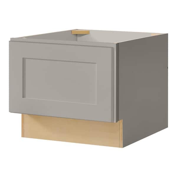 Avondale 18 in. W x 16.5 in. H x 24 in. D Ready To Assemble Plywood Shaker Bench Base in Dove Gray