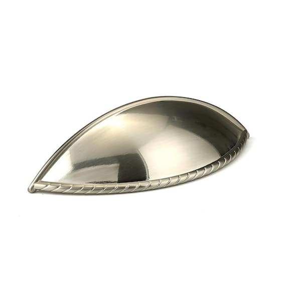 Huntingdon Collection 3-3/4 in. (96 mm) Vintage Brushed Nickel Cabinet Cup Pull