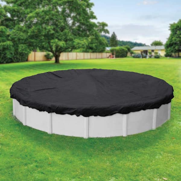 Blue Wave 24 ft. Round Black Rugged Mesh Above Ground Winter Pool Cover  BWC608 - The Home Depot